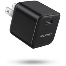 USB C Charger TECKNET Mini PD 20W Fast Charger Adapter Power Delivery 3.0 Wall Charger Compatible for iPhone 12/12 Mini/12 Pro/12 Pro Max/11, Galaxy, Pixel 4/3, iPad Pro (Cable Not Included) (Black)