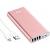 Portable Charger, BONAI 20000mAh Power Bank, 4-Port Output Aluminum Polymer Portable Battery Charger, 4.0A Max Input Compatible with iPhone 11 XR 8 7 6s Galaxy S20 S8 -Rose Gold Portable Charger, BONAI 20000mAh Power Bank, 4-Port Output Aluminum Polymer Portable Battery Charger, 4.0A Max Input Compatible with iPhone 11 XR 8 7 6s Galaxy S20 S8 -Rose Gold